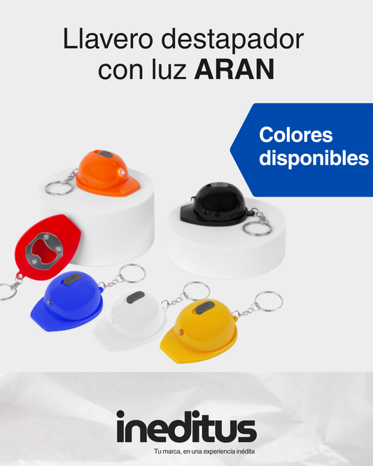 Llavero casco con luz ARAN