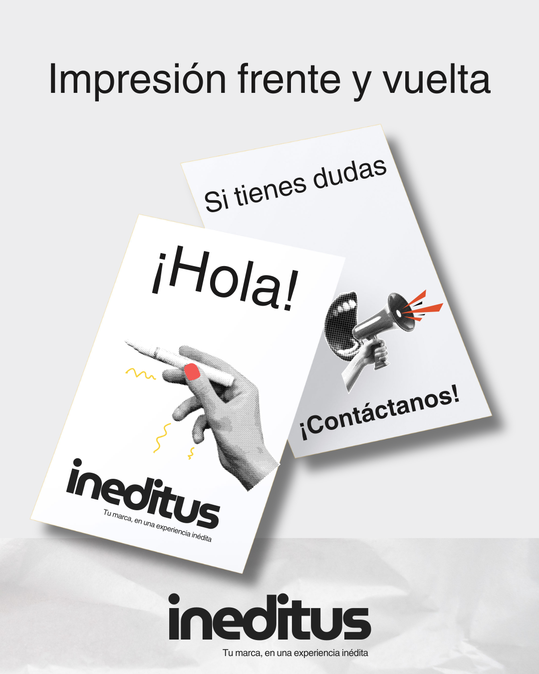 Flyers media carta impresión frente y vuelta - 1000 piezas