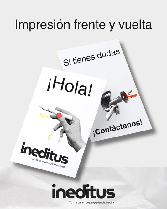 Flyers media carta impresión frente y vuelta - 1000 piezas