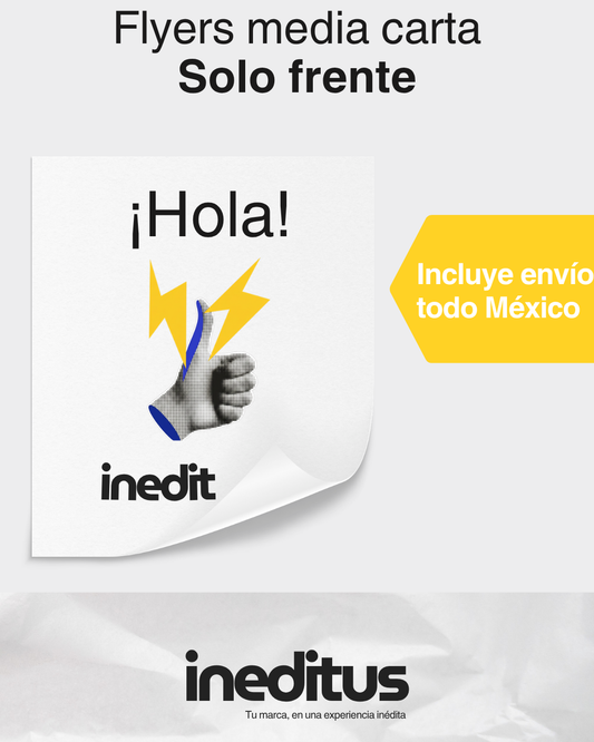 Flyers media carta impresión solo frente - 1000 piezas