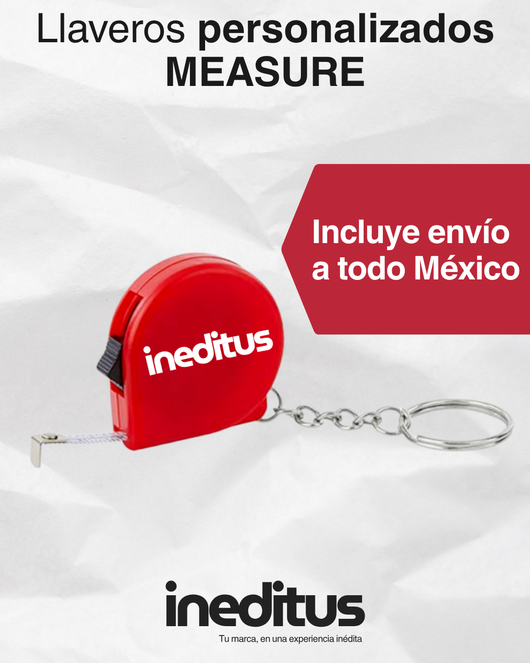 Llavero con flexómetro MEASURE