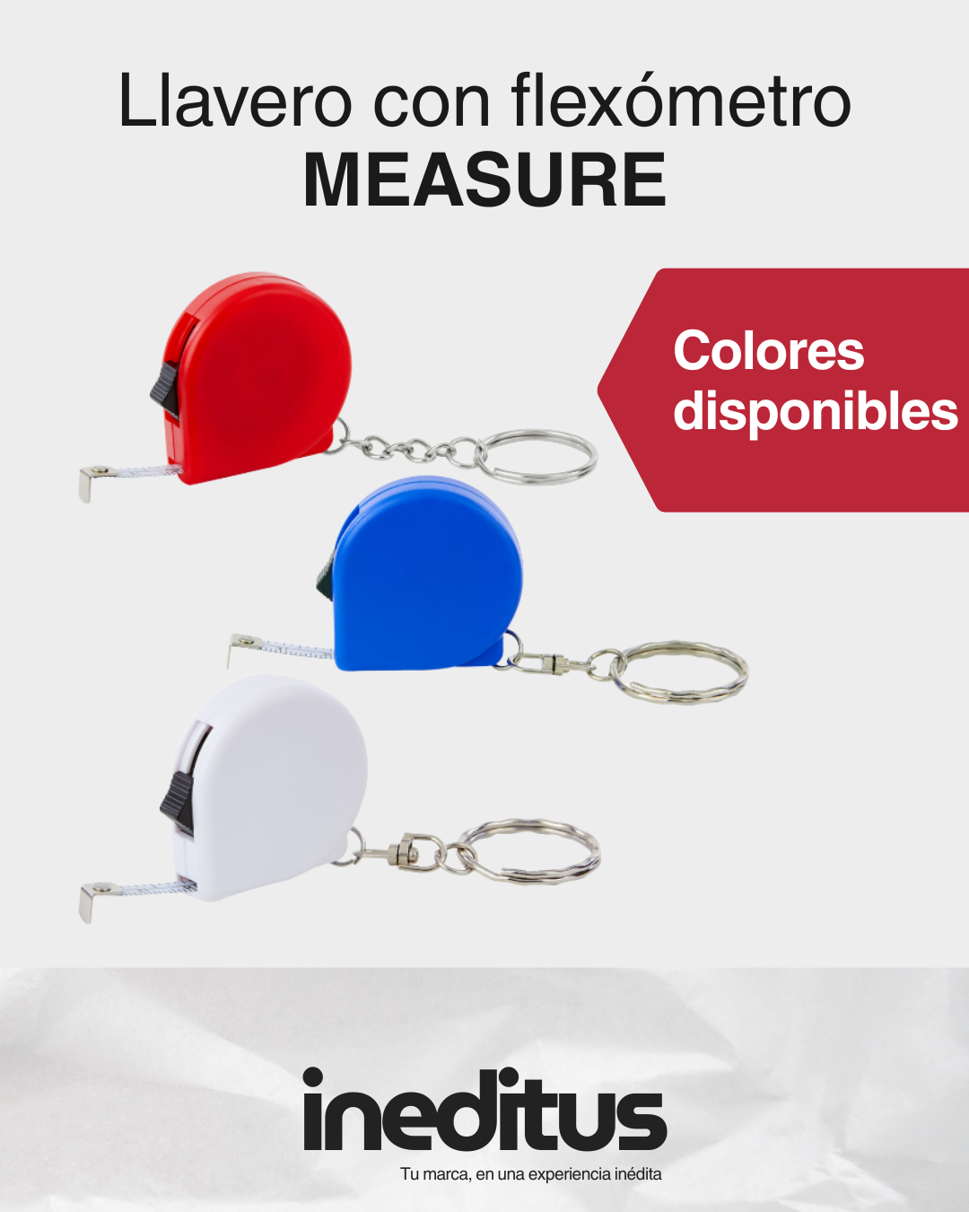 Llavero con flexómetro MEASURE