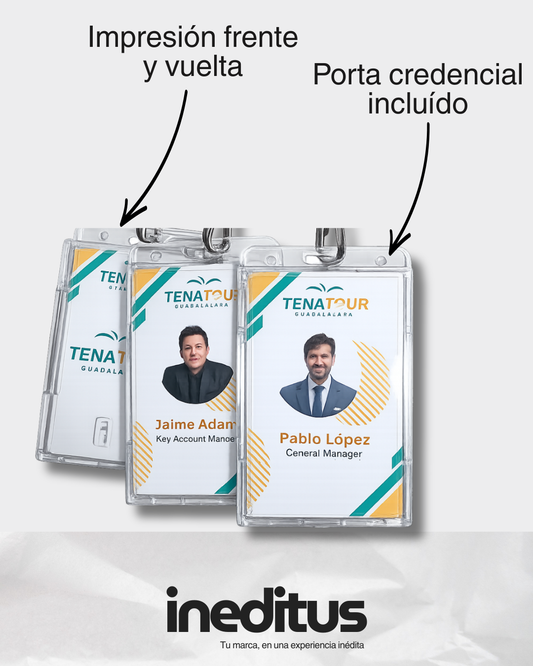 Credencial PVC con porta credencial + impresión profesional