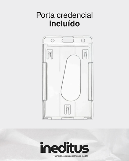 Credencial PVC con porta credencial + impresión profesional